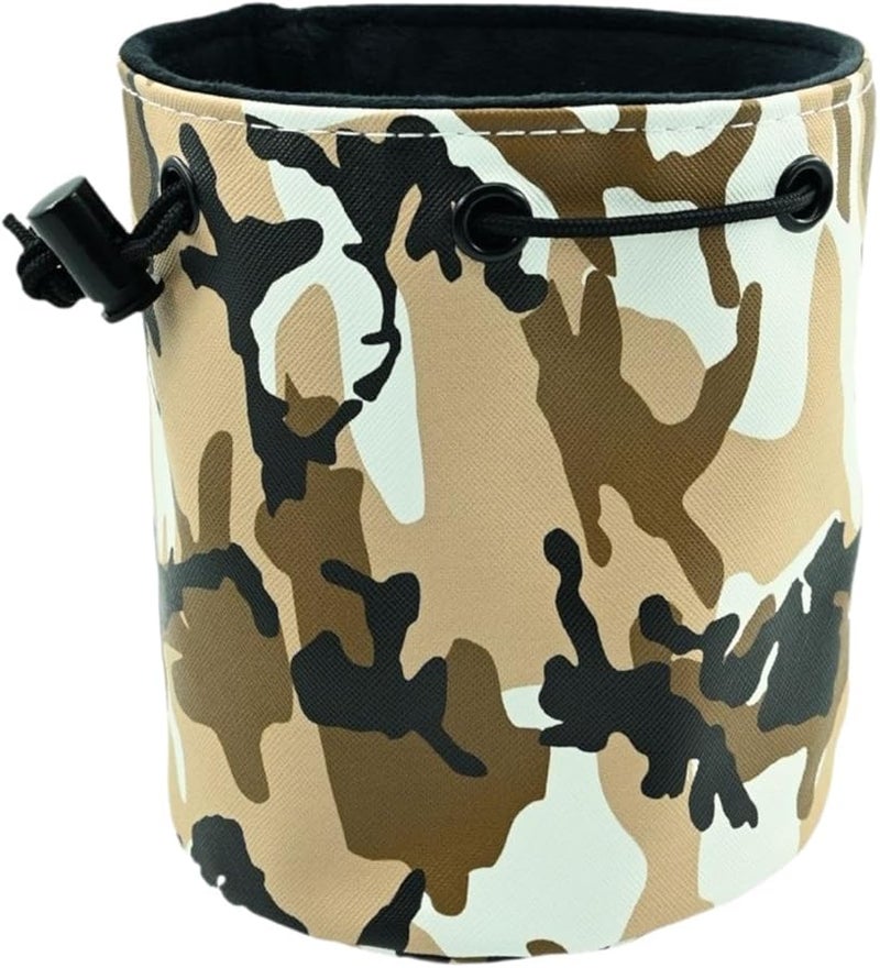 حقيبة تخزين كرات الجولف البنية بحبل سحب، حافظة محمولة مقاومة للماء مقاس 5.91 × 5.51 بوصة - Image 1